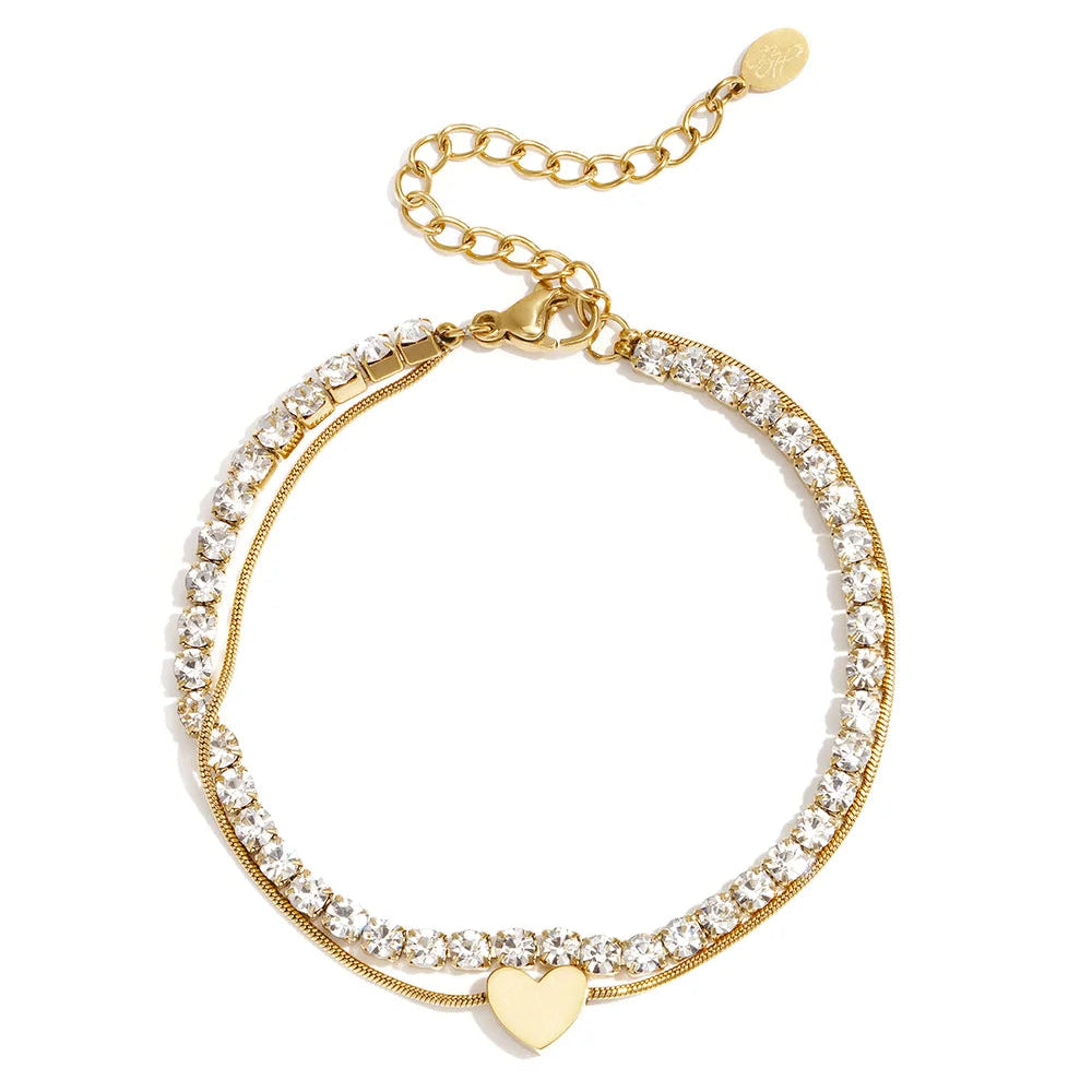 Bracciale Doppio Tennis e Cuore