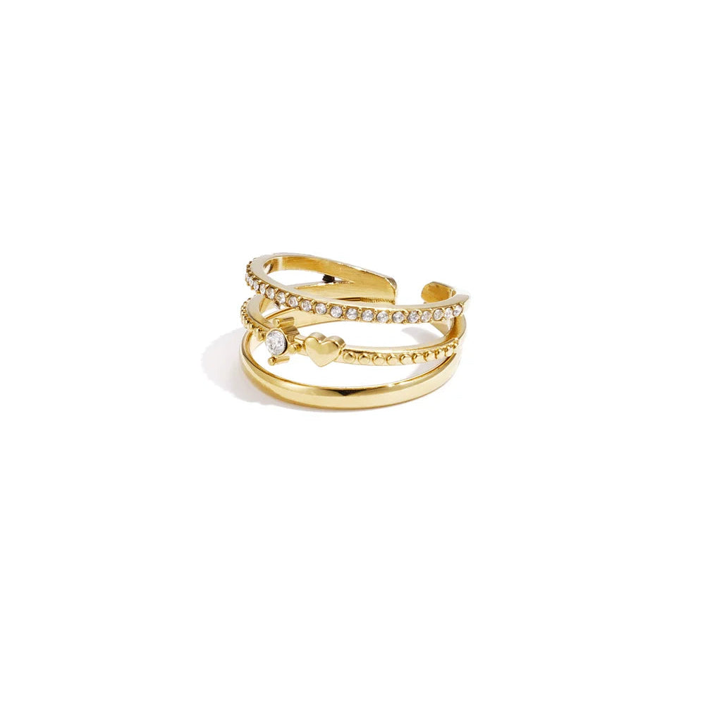Anello Multi-Fascia con Cuore