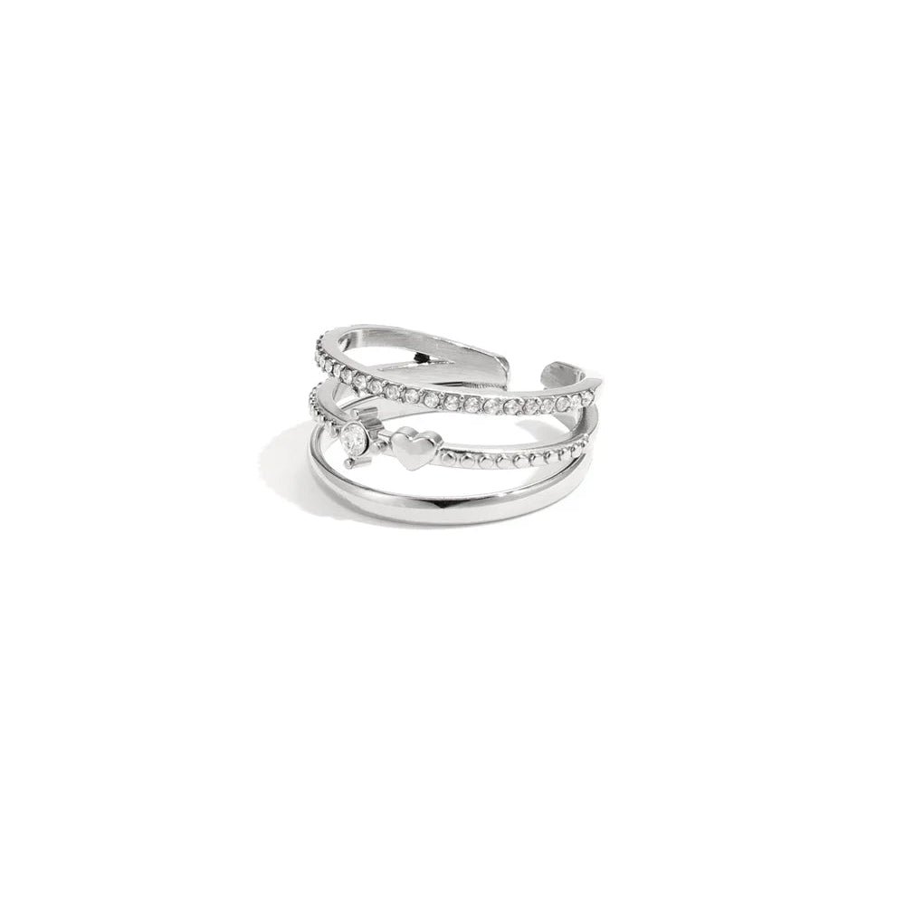 Anello Multi-Fascia con Cuore