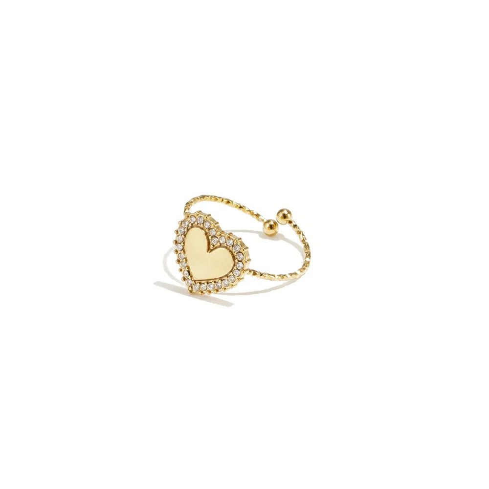 Anello Cuore Pavé