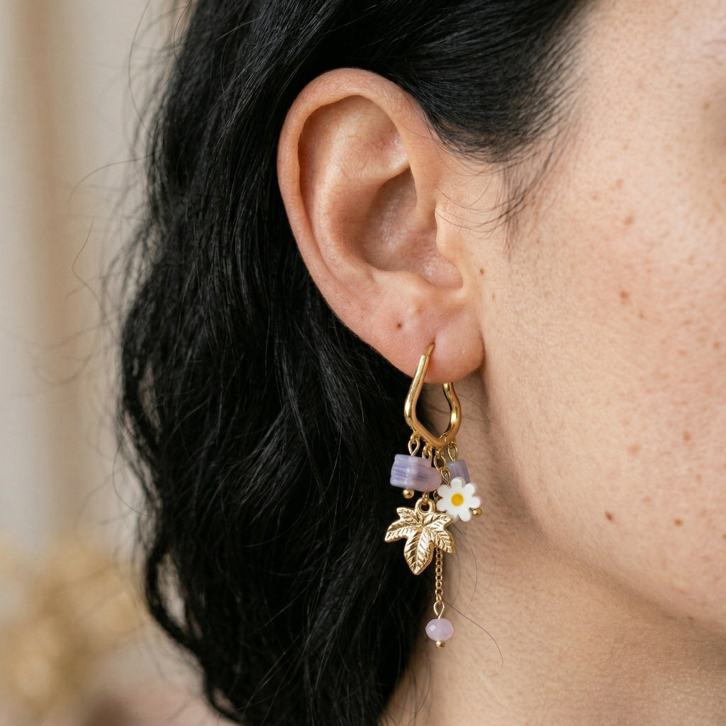 Orecchini Heart Violet