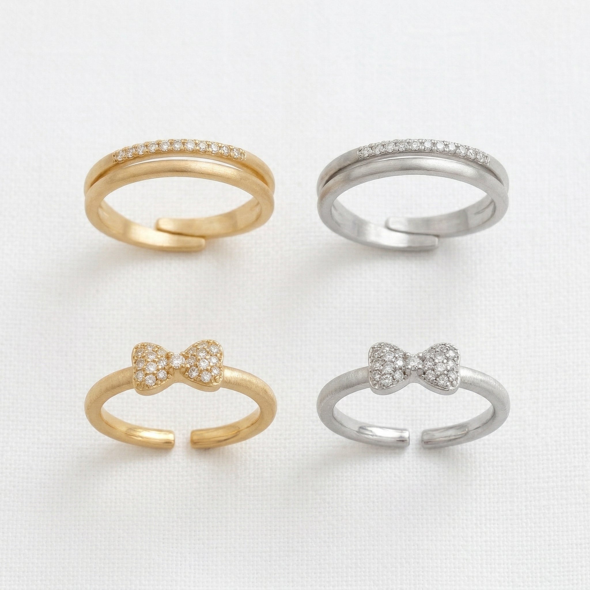 Set 2 Anelli Coquette