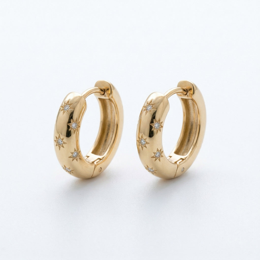 Orecchini Circle Star