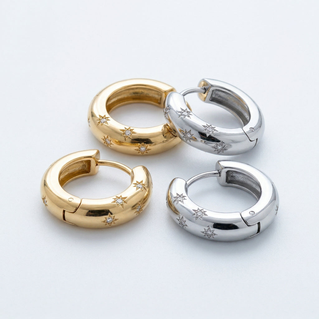 Orecchini Circle Star