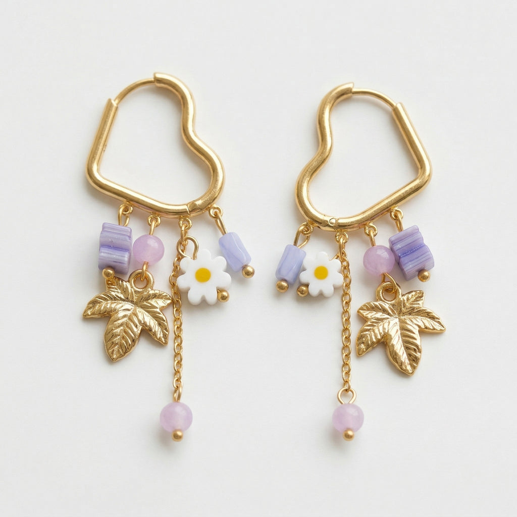 Orecchini Heart Violet