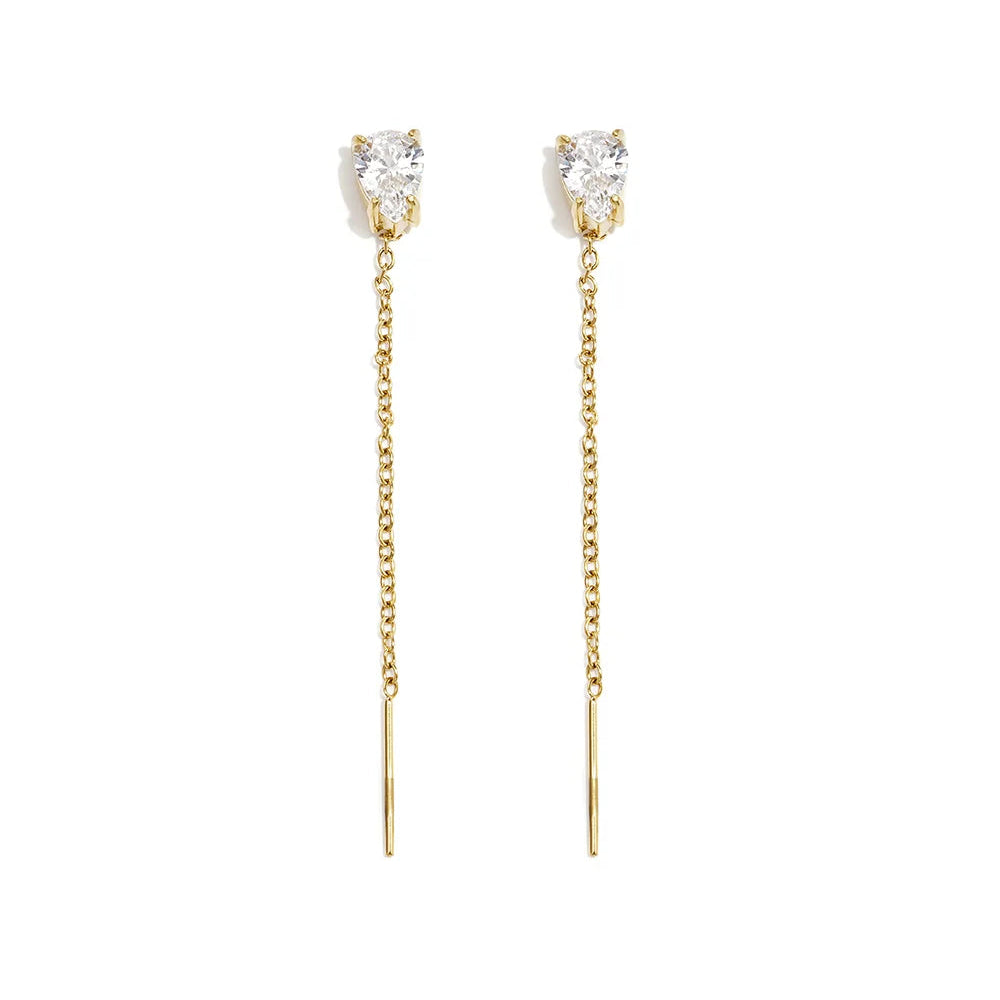 Orecchini a Catenella con Zircone