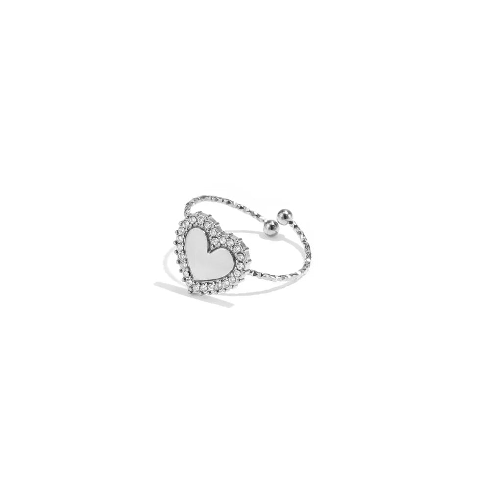 Anello Cuore Pavé