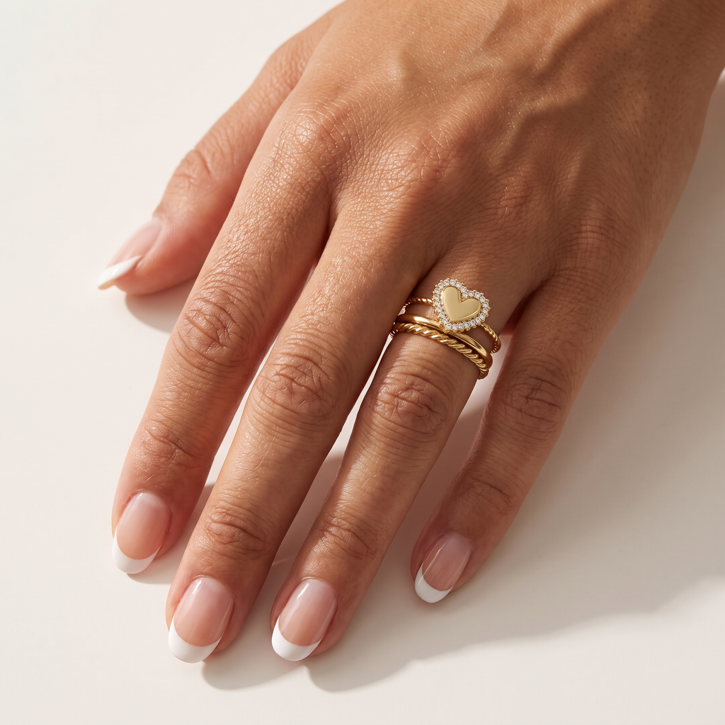 Anello Cuore Pavé