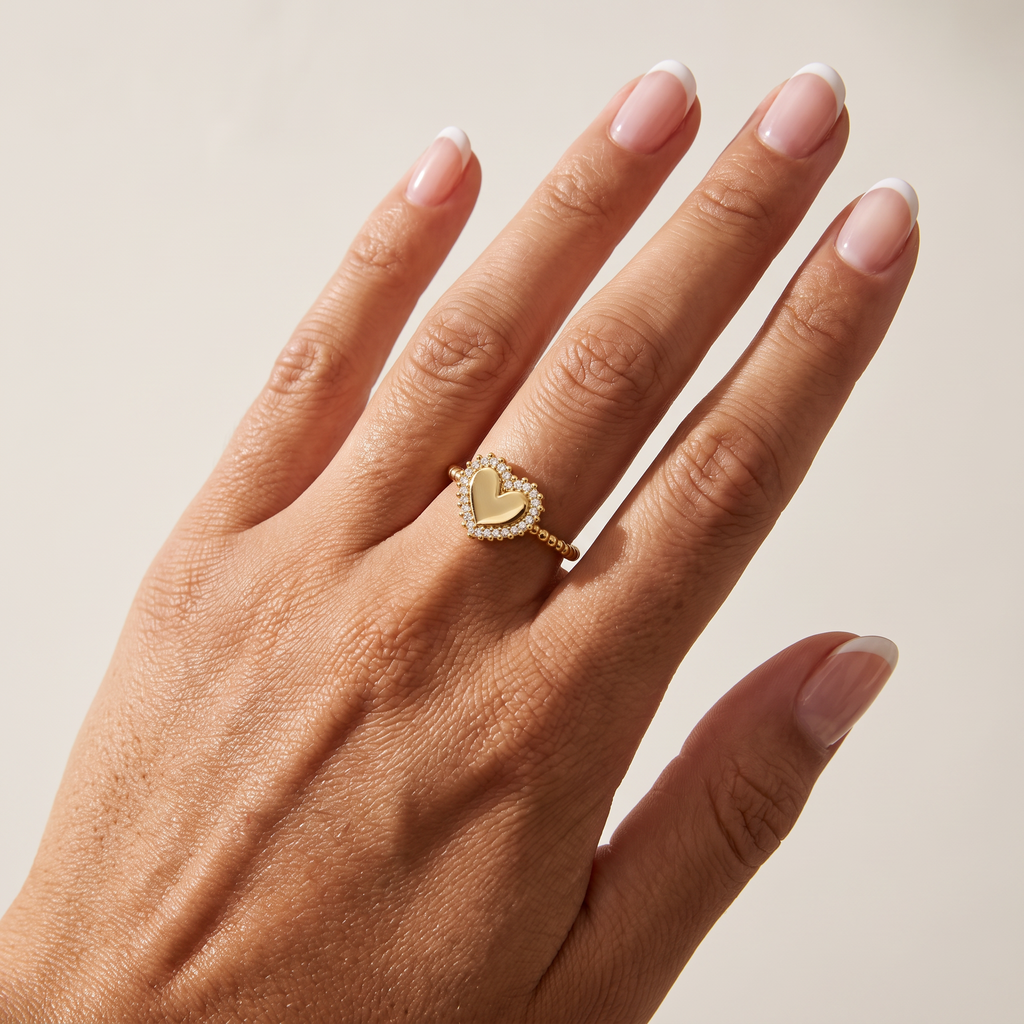 Anello Cuore Pavé
