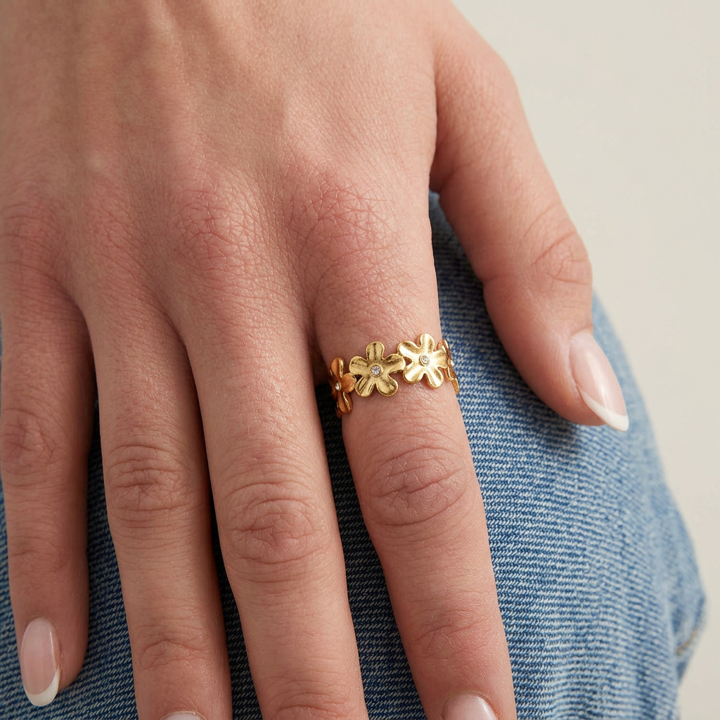 Anello Floreale Infinity Regolabile