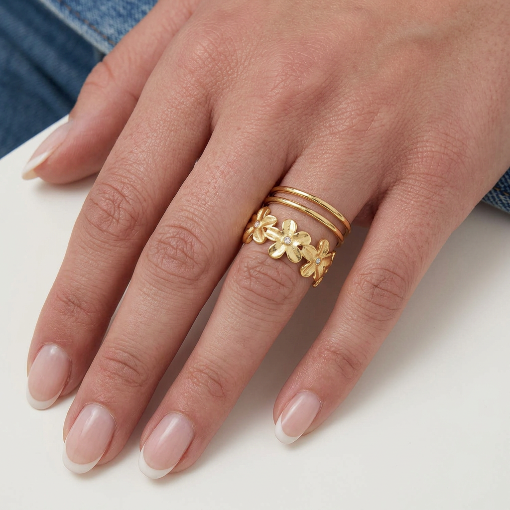 Anello Floreale Infinity Regolabile
