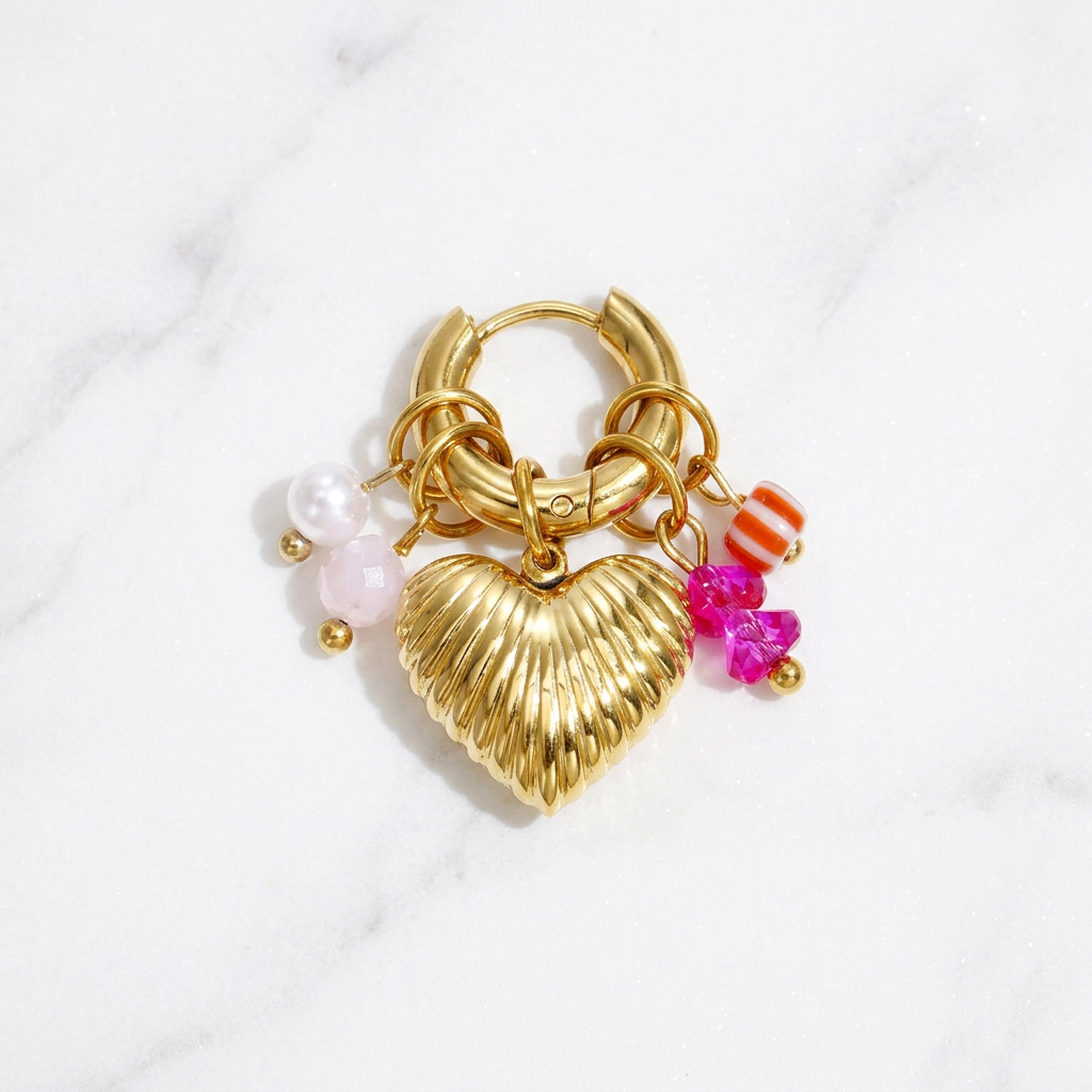 Orecchini Cuore Cluster