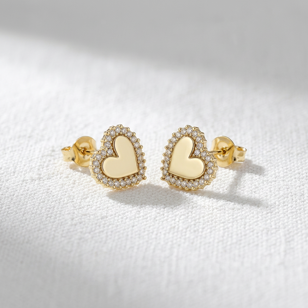 Orecchini Cuore Pavé