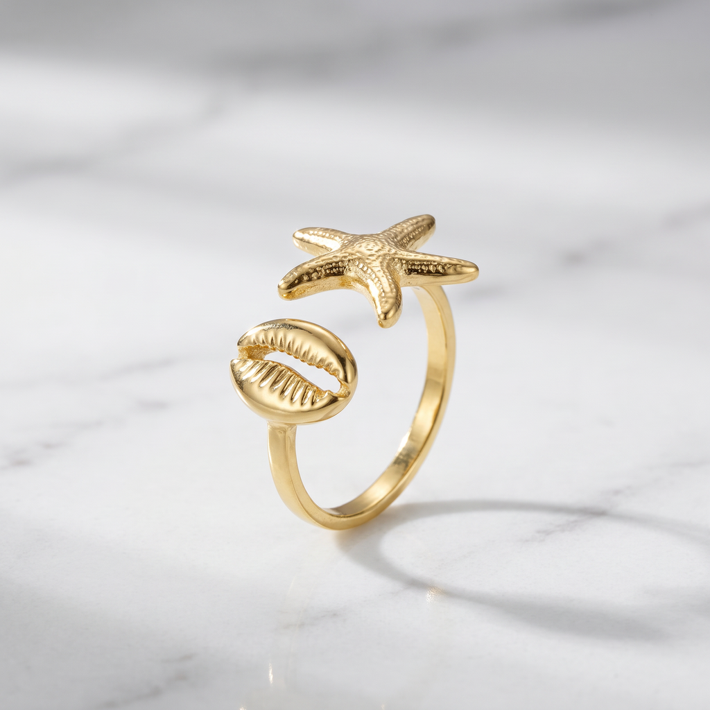 Anello Conchiglia e Stella Marina
