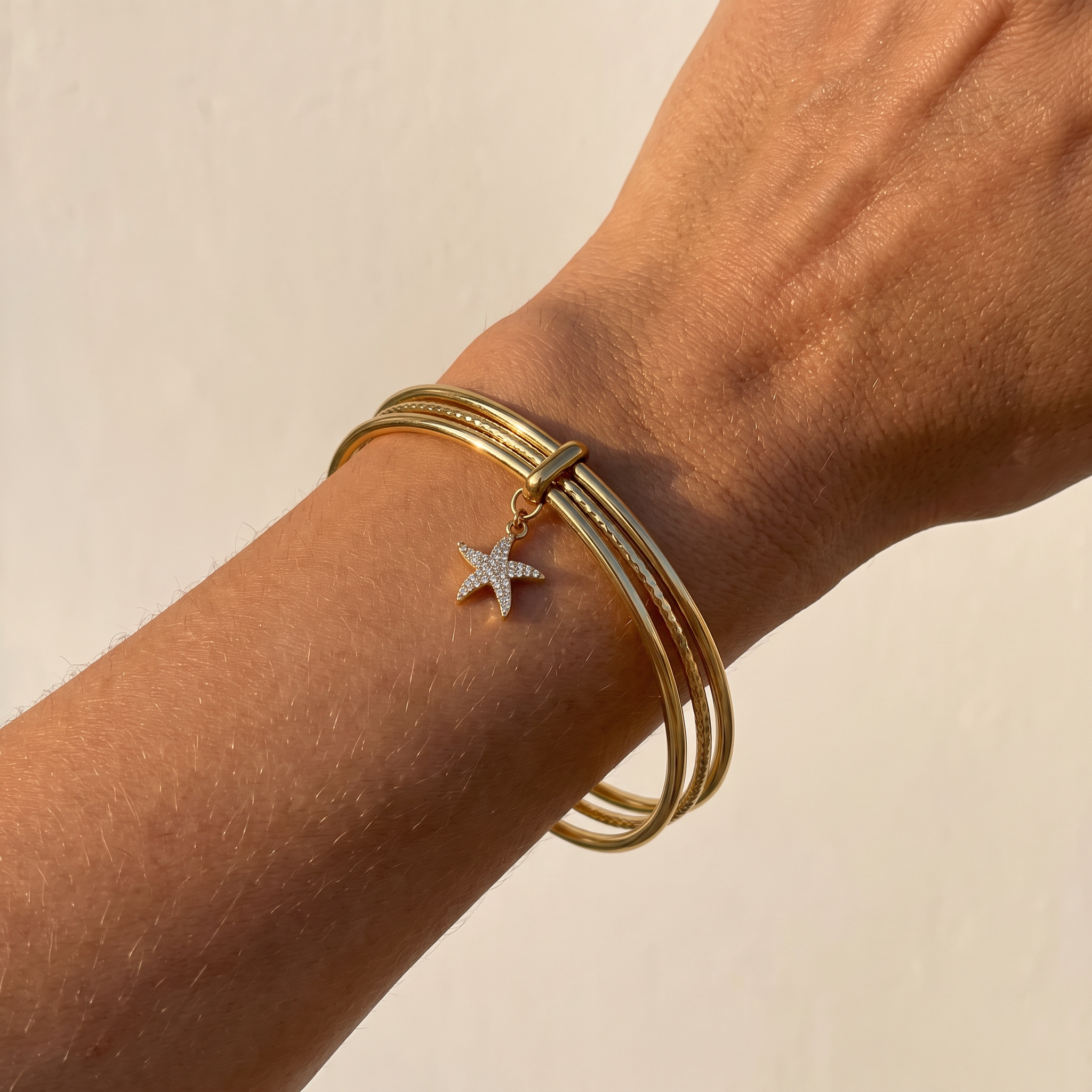Bracciale Bangle Tripli con Stella