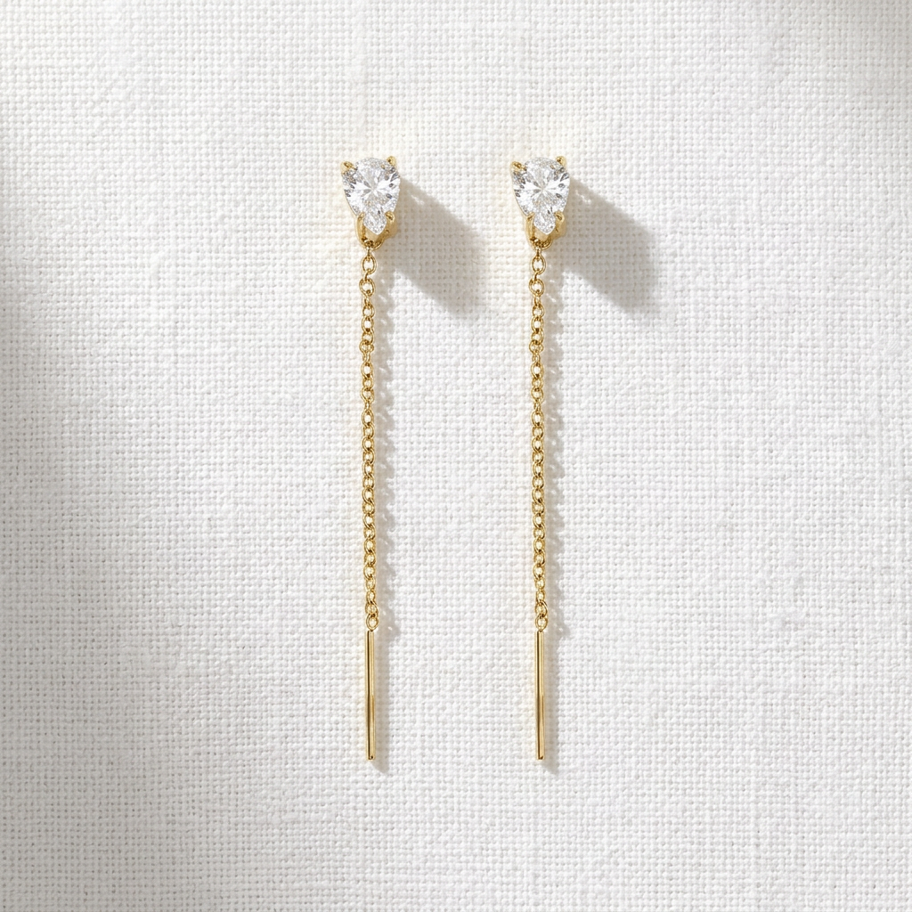 Orecchini a Catenella con Zircone