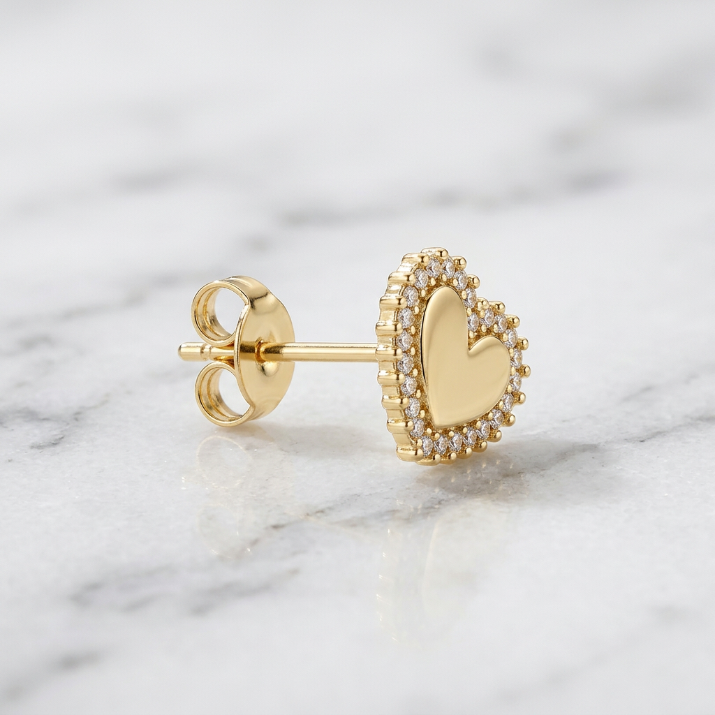 Orecchini Cuore Pavé
