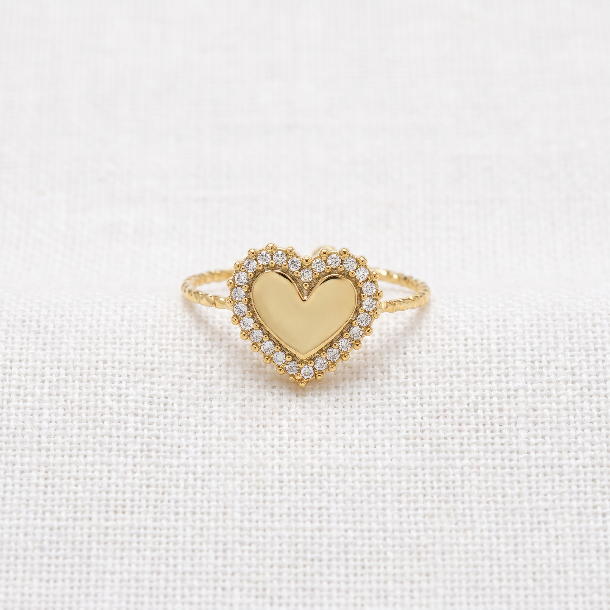 Anello Cuore Pavé