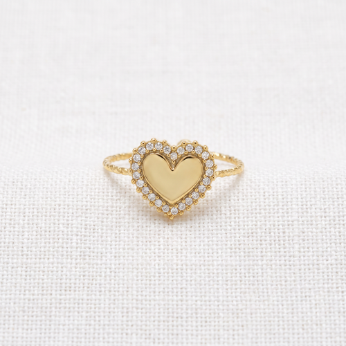 Anello Cuore Pavé