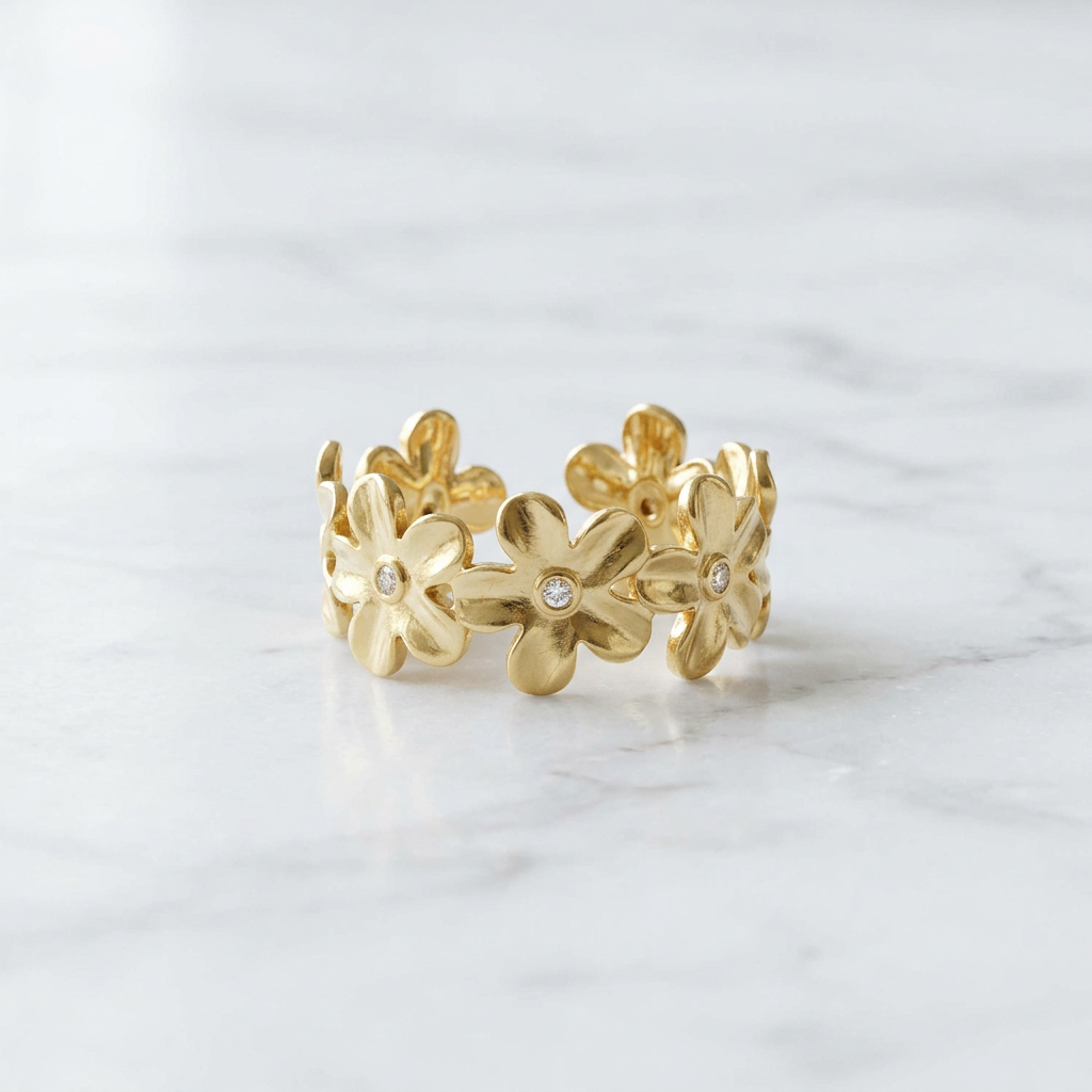 Anello Floreale Infinity Regolabile