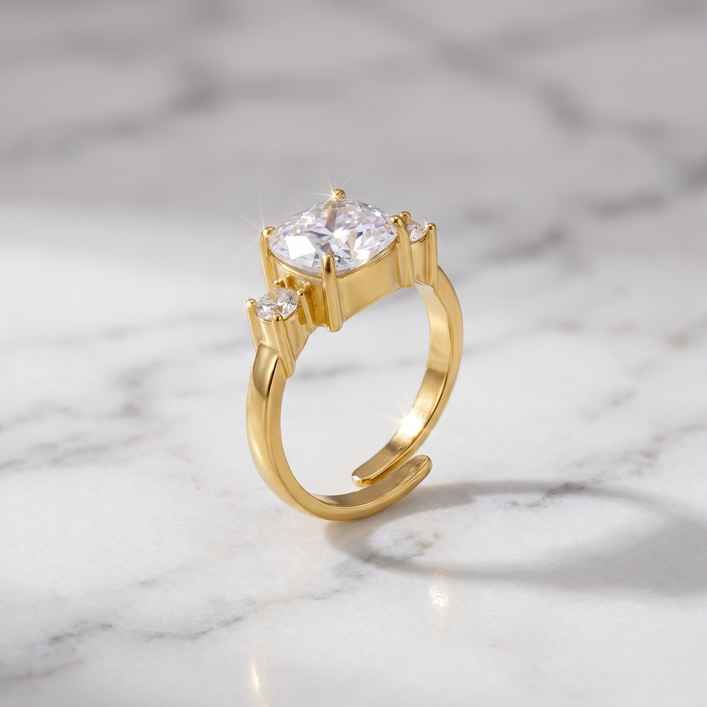 Anello Solitario Cushion