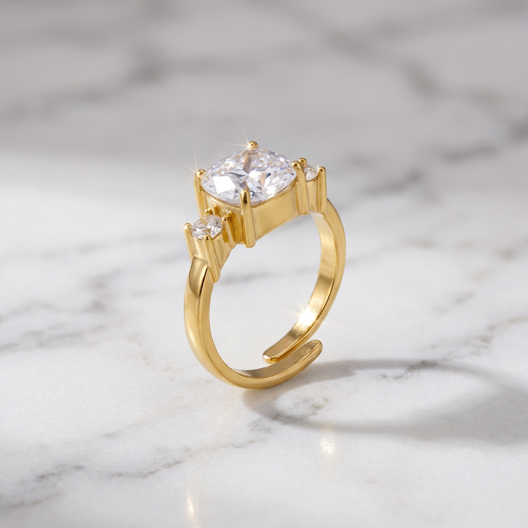 Anello Solitario Cushion
