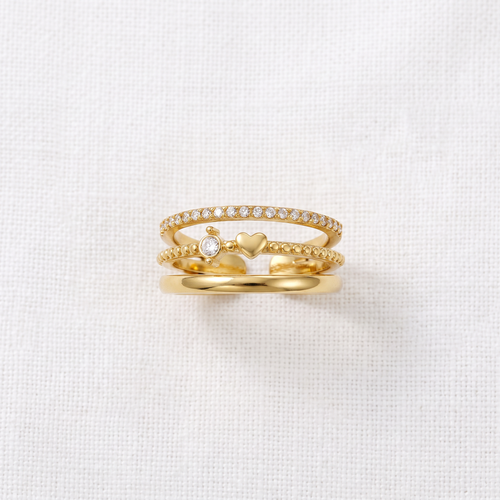 Anello Multi-Fascia con Cuore